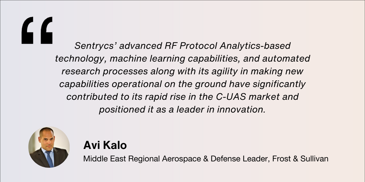 Sentrycs Neutralize Sentrycs: Frost & Sullivan 2024 Israeli C-UAS Leader